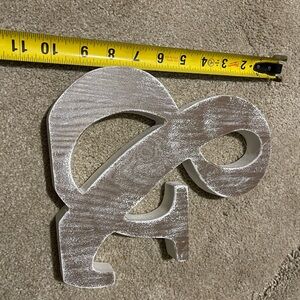 Brown and white & symbol Wall Decor